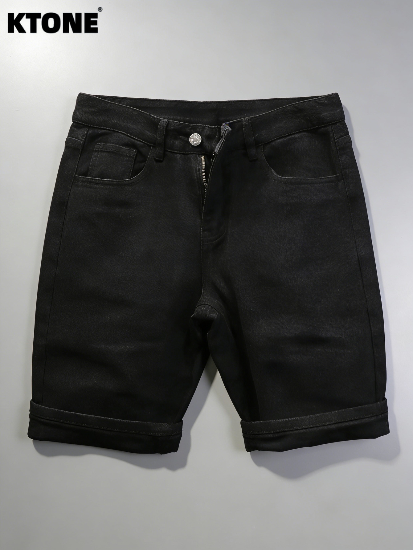 Skinny Jeans Ripped - Plain Jeans Black Slim Denim Shorts