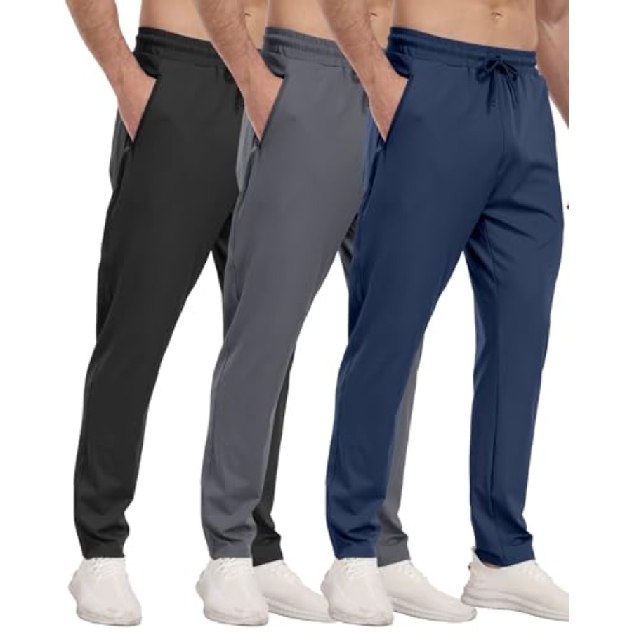 Jogger Sweatpants Men - 3 Pack Mens Athletic Sweatpants with