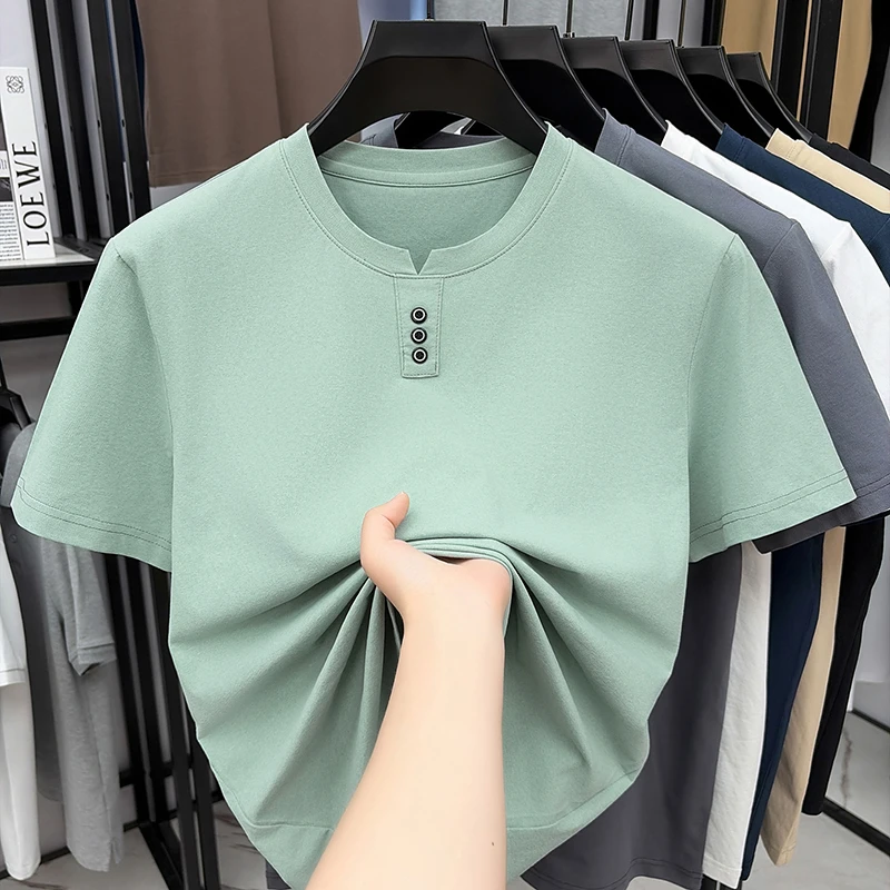 Men'S Fashion Trends 2025 - Mens Casual Henley Neck T Shirt