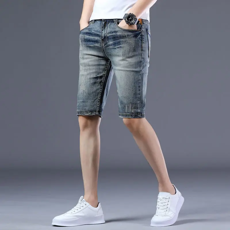 Jeans Pants Fashion Men - Man Denim Shorts Skinny Bermuda Slim