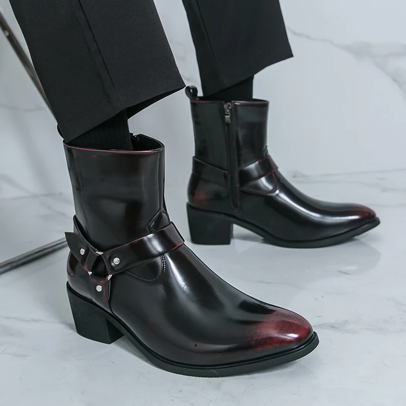 Men'S Fashion Hiking Boots - Classic Leather Men's Ankle Boots Fashion