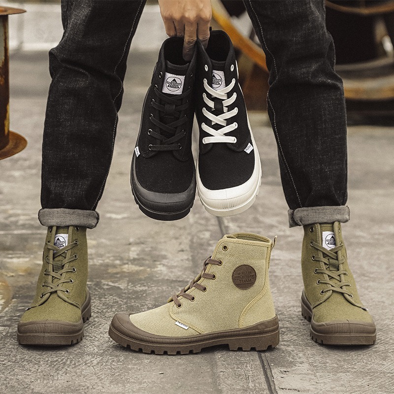 Men'S Fashion Hiking Boots - Men Canvas Shoes Fashion High Top