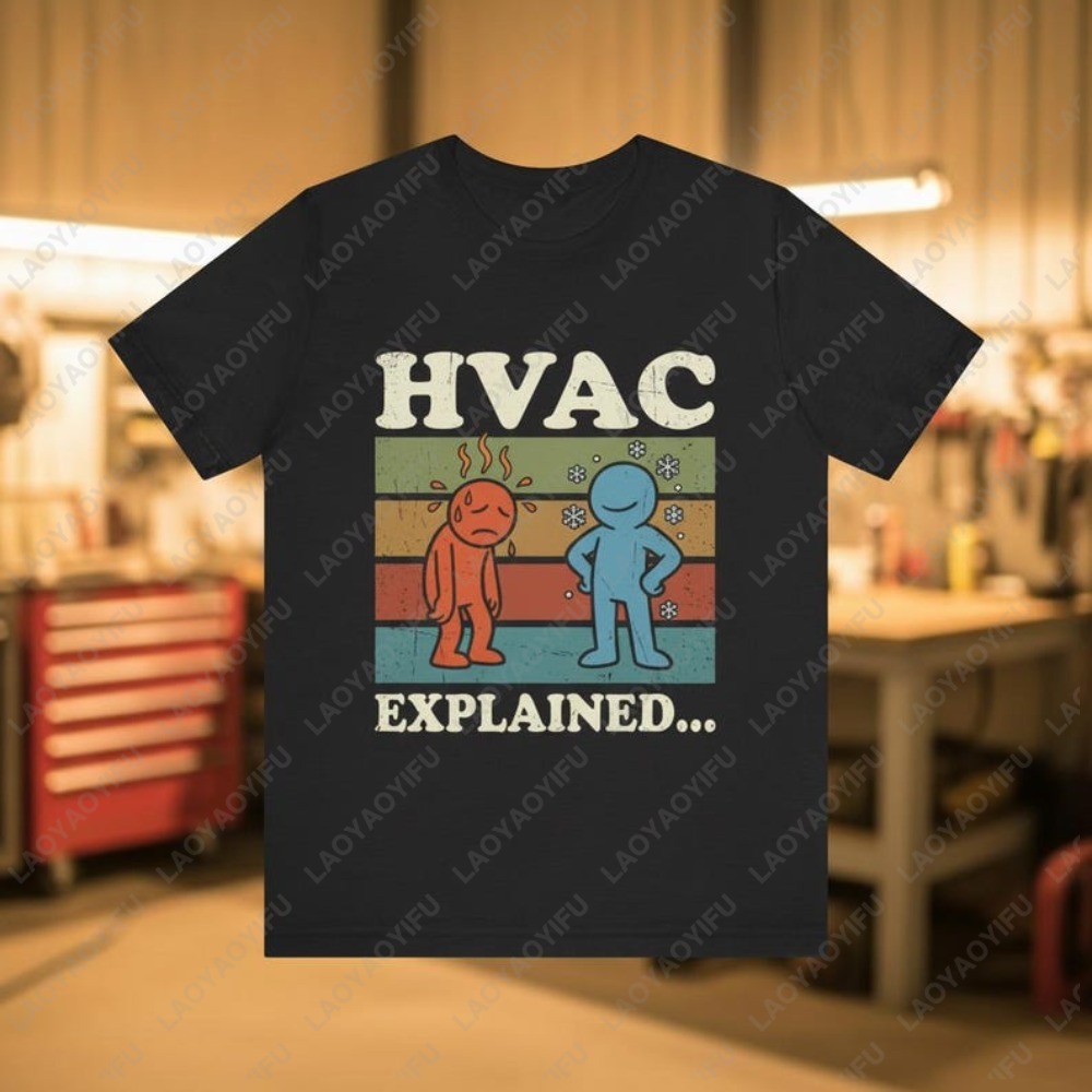 Men'S Fashion Explained - Funny HVAC Explained T Shirt Gift