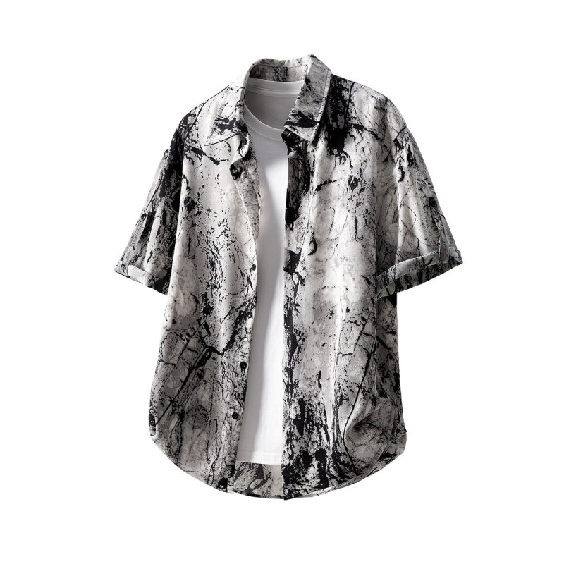 Men Fashion Korean Style - Fashionable Short Sleeve Shirt Set for