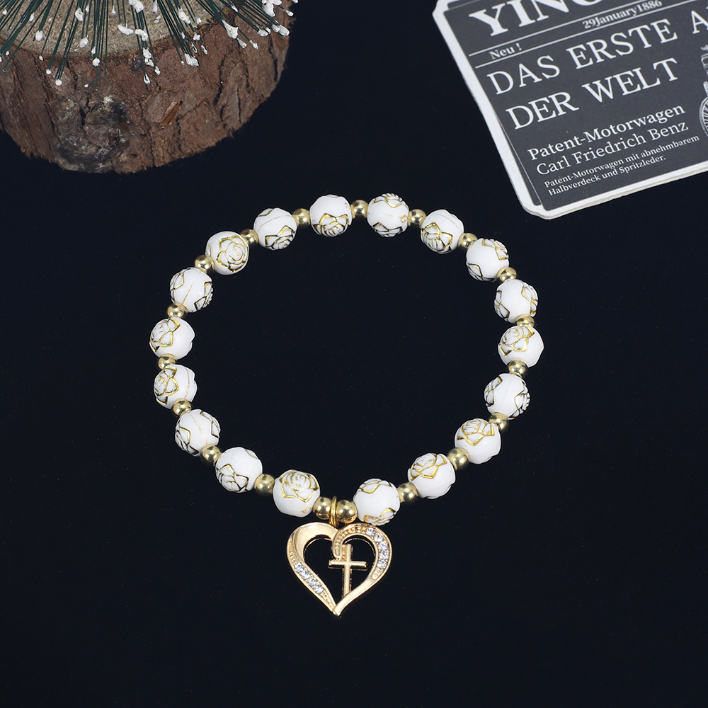 Exquisite Heart shaped cross R - Fashion Men Vogue reseña y precio