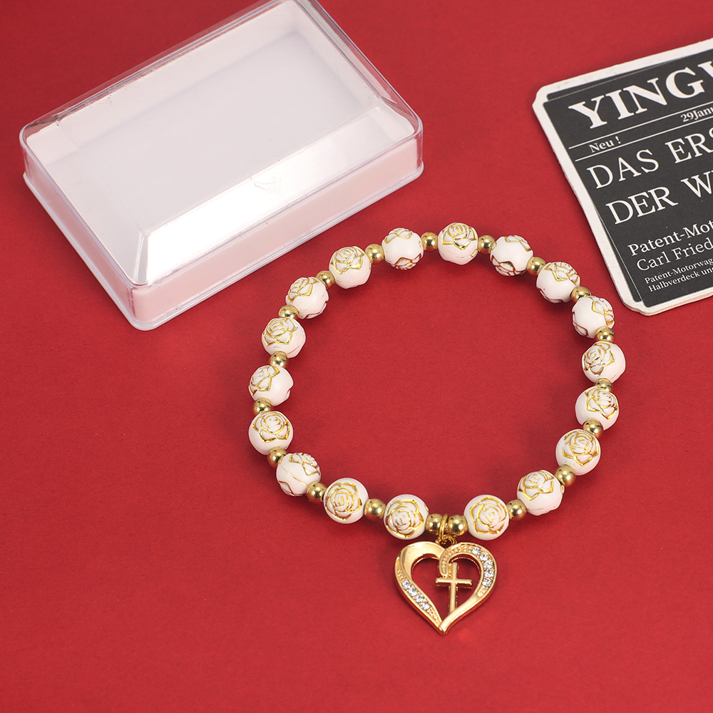 Exquisite Heart shaped cross R - Fashion Men Vogue reseña y precio