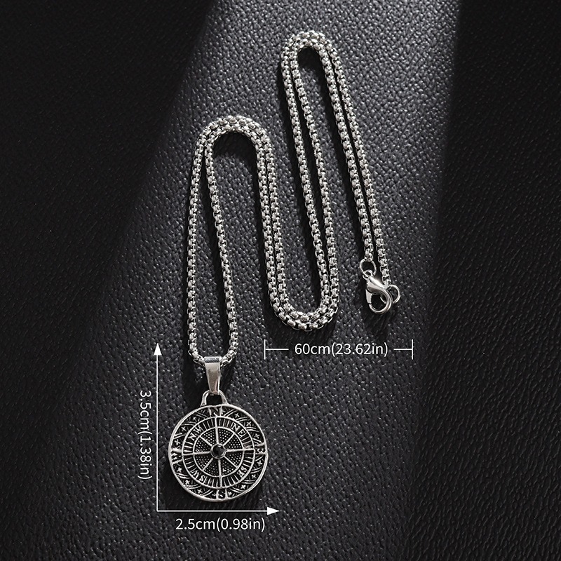 Vintage Compass Pendant Neckla - Men'S Fashion Guide reseña y precio