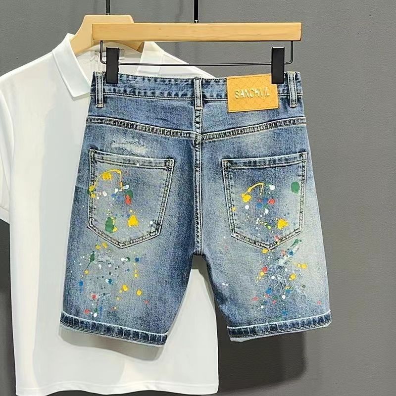 Men's Short Jeans Pants Graffi - Jeans Pants Fashion Men reseña y precio