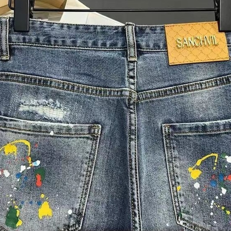 Men's Short Jeans Pants Graffi - Jeans Pants Fashion Men reseña y precio
