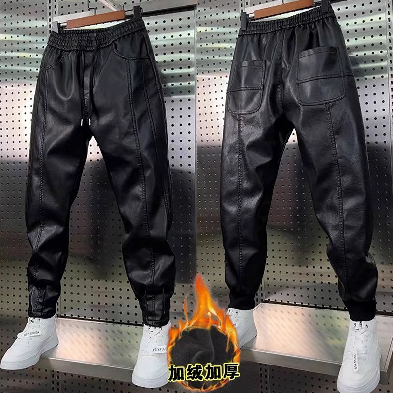 Leather Pants Men's Hip Hop Ha - Jogger Sweatpants Men reseña y precio