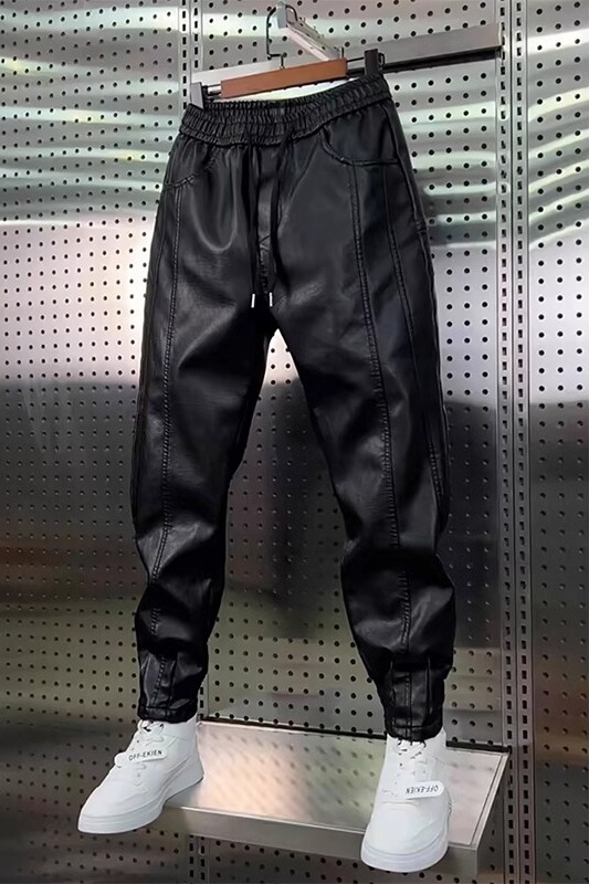 Leather Pants Men's Hip Hop Ha - Jogger Sweatpants Men reseña y precio