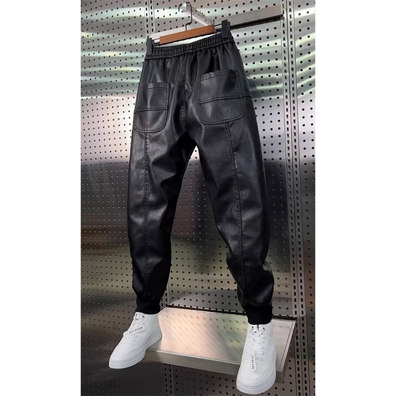 Leather Pants Men's Hip Hop Ha - Jogger Sweatpants Men reseña y precio