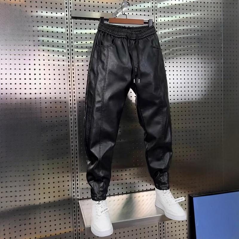 Leather Pants Men's Hip Hop Ha - Jogger Sweatpants Men reseña y precio