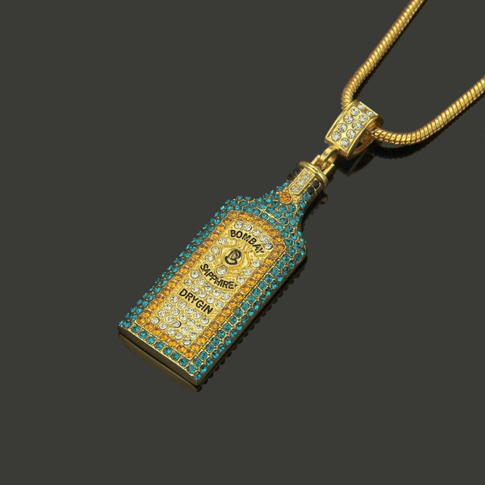 Big Wine bottle Necklaces Full - Fashion Men Vogue reseña y precio