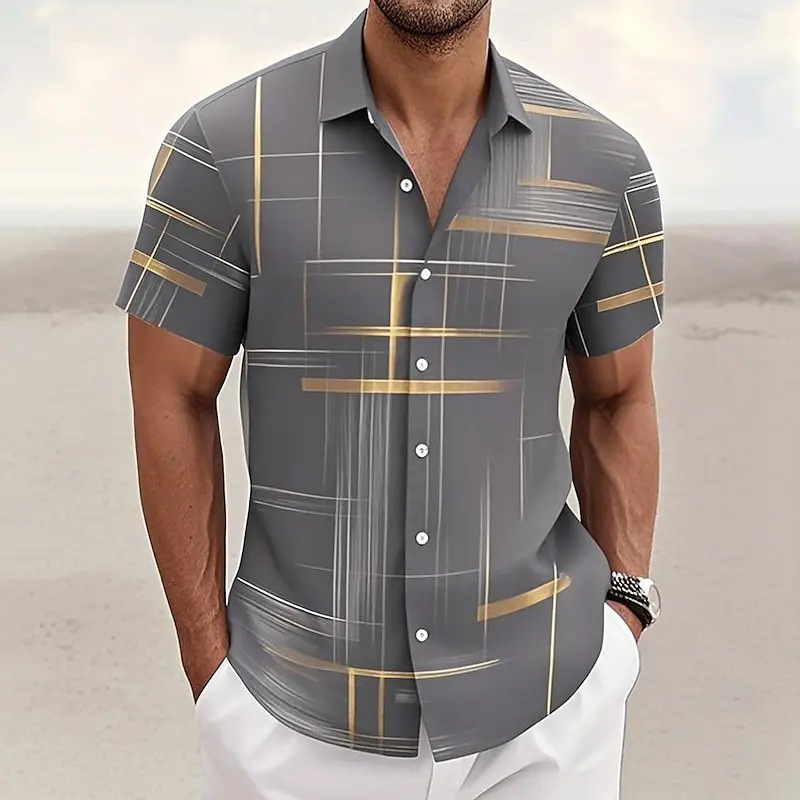 Amazon New 3D Geometric Grid P - Amazon Men'S Fashion reseña y precio