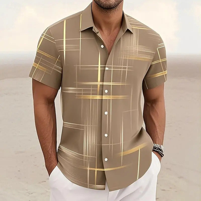 Amazon New 3D Geometric Grid P - Amazon Men'S Fashion reseña y precio