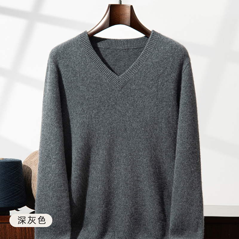 Thickened cashmere sweater men - Men'S Fashion V Neck Sweater reseña y precio