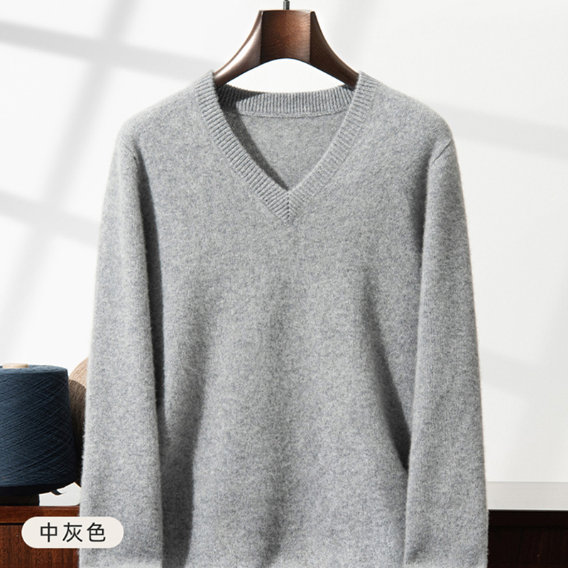 Thickened cashmere sweater men - Men'S Fashion V Neck Sweater reseña y precio