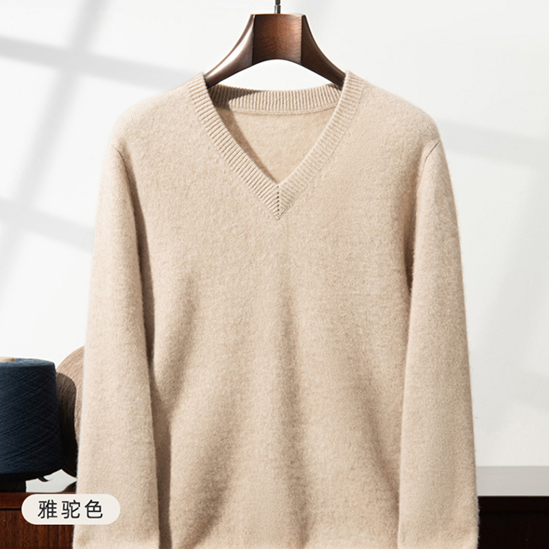 Thickened cashmere sweater men - Men'S Fashion V Neck Sweater reseña y precio