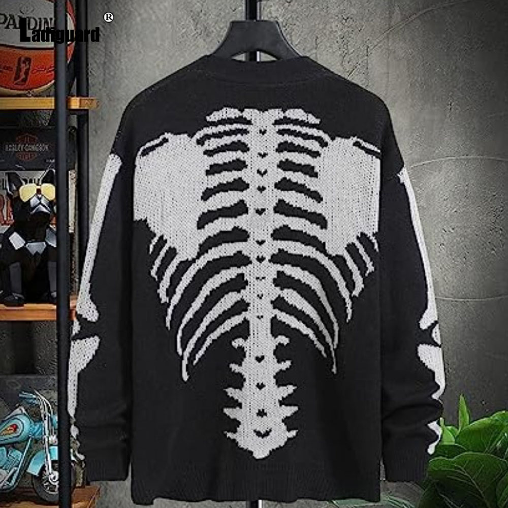 Ladiguard Men Retro Knitted Sw - Men'S Fashion V Neck Sweater reseña y precio