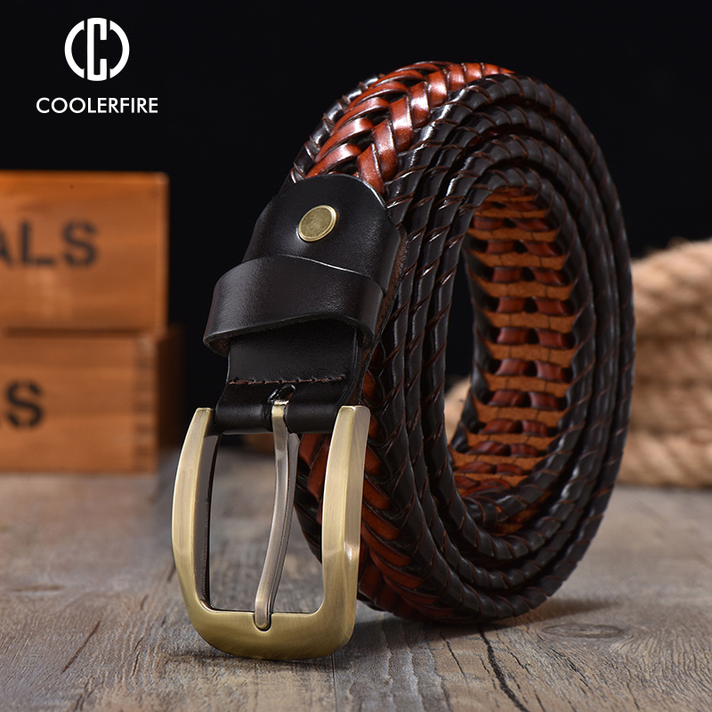 Men Genuine Leather Braided Be - Leather Belt Braided reseña y precio