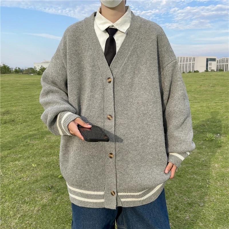 2024 Autumn Winter Lazy Fashio - Men'S Fashion V Neck Sweater reseña y precio