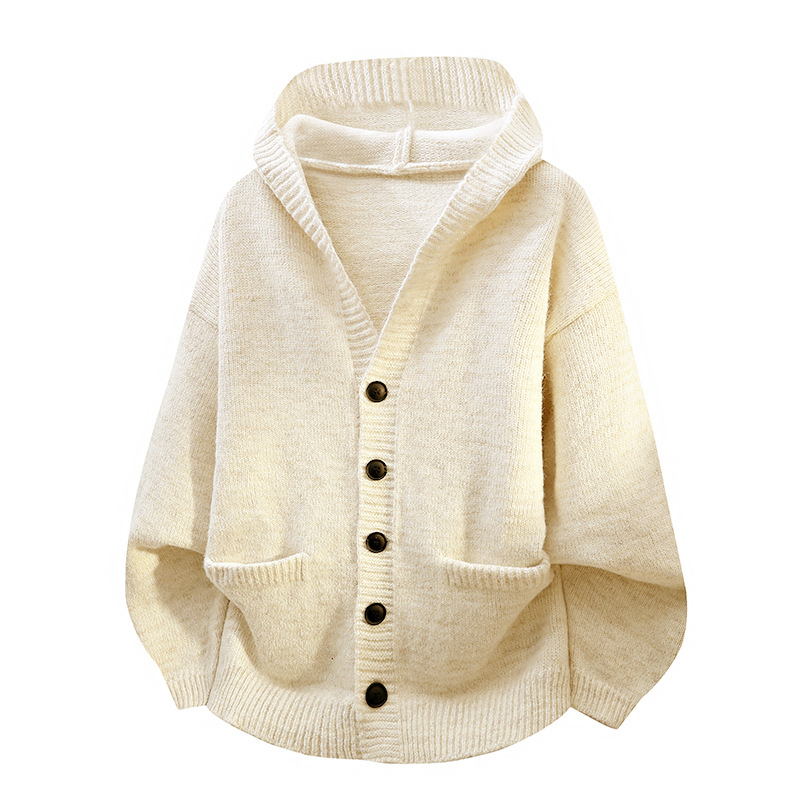 Men's Hooded Knit Cardigan But - Men'S Fashion V Neck Sweater reseña y precio