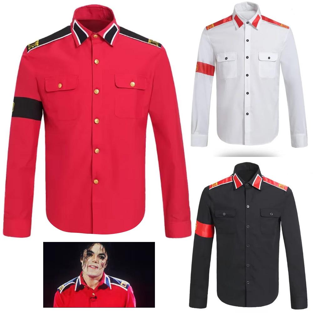 Michael Jackson Anti-War Milit - Men Fashion Vintage reseña y precio