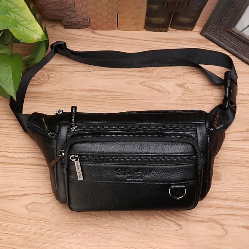 Men Waist Fanny Bags Sling Che - Leather Belt Braided reseña y precio