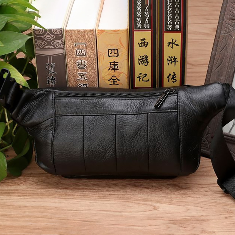 Men Waist Fanny Bags Sling Che - Leather Belt Braided reseña y precio