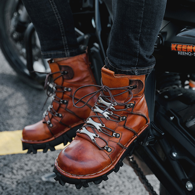 Fashion Men's Cowhide Genuine  - Men'S Fashion Hiking Boots reseña y precio