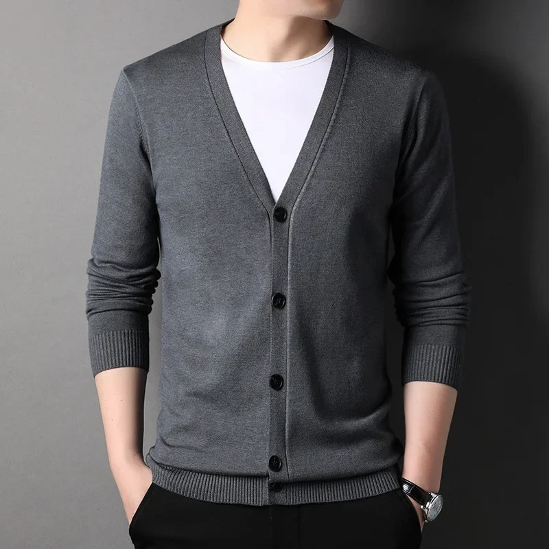 Spring and Autumn Knitted Card - Men'S Fashion V Neck Sweater reseña y precio