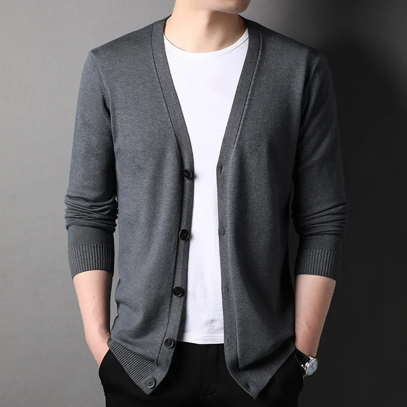Spring and Autumn Knitted Card - Men'S Fashion V Neck Sweater reseña y precio