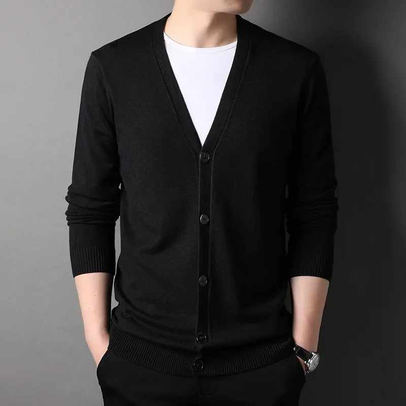 Spring and Autumn Knitted Card - Men'S Fashion V Neck Sweater reseña y precio