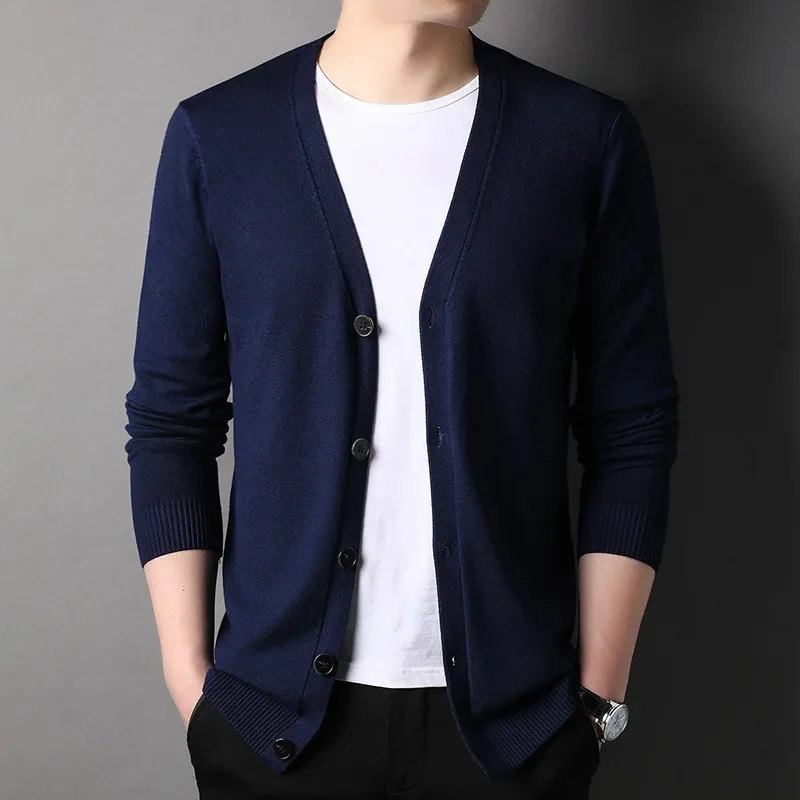 Spring and Autumn Knitted Card - Men'S Fashion V Neck Sweater reseña y precio
