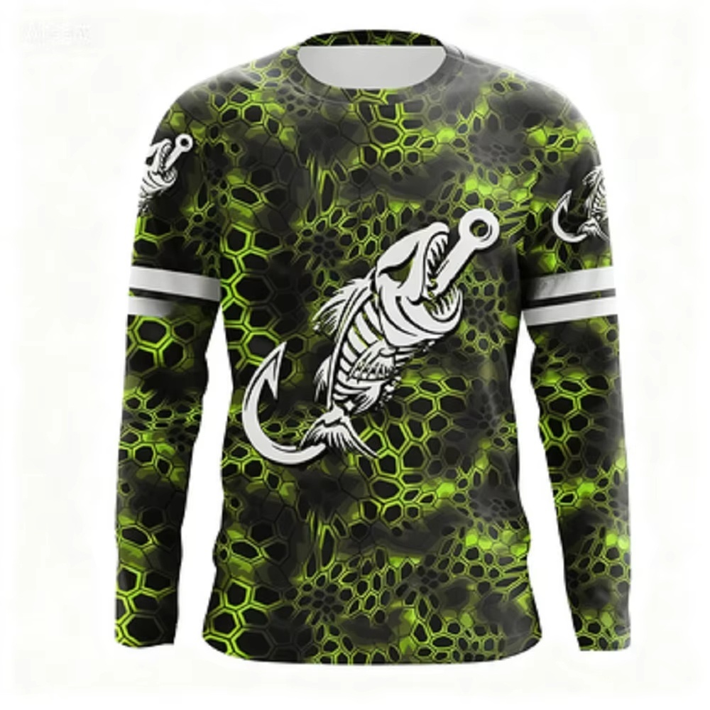 Fashionable Bass Pattern Crew  - Men'S Fashion Trends 2025 reseña y precio