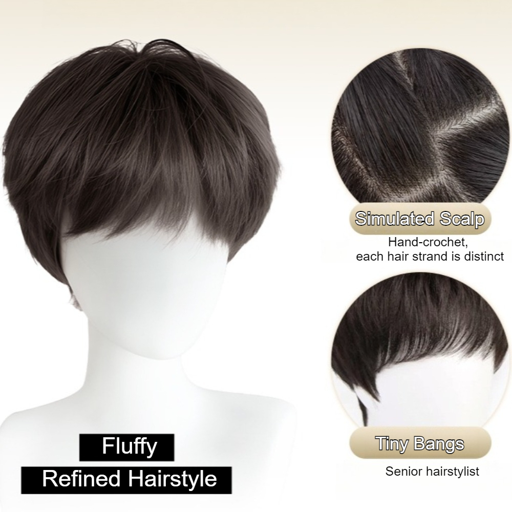 Fashion Synthetic Straight Hai - Men Fashion Korean Style reseña y precio