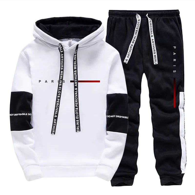 Paris Fashion Hoodie Streetwea - Jogger Sweatpants Men reseña y precio