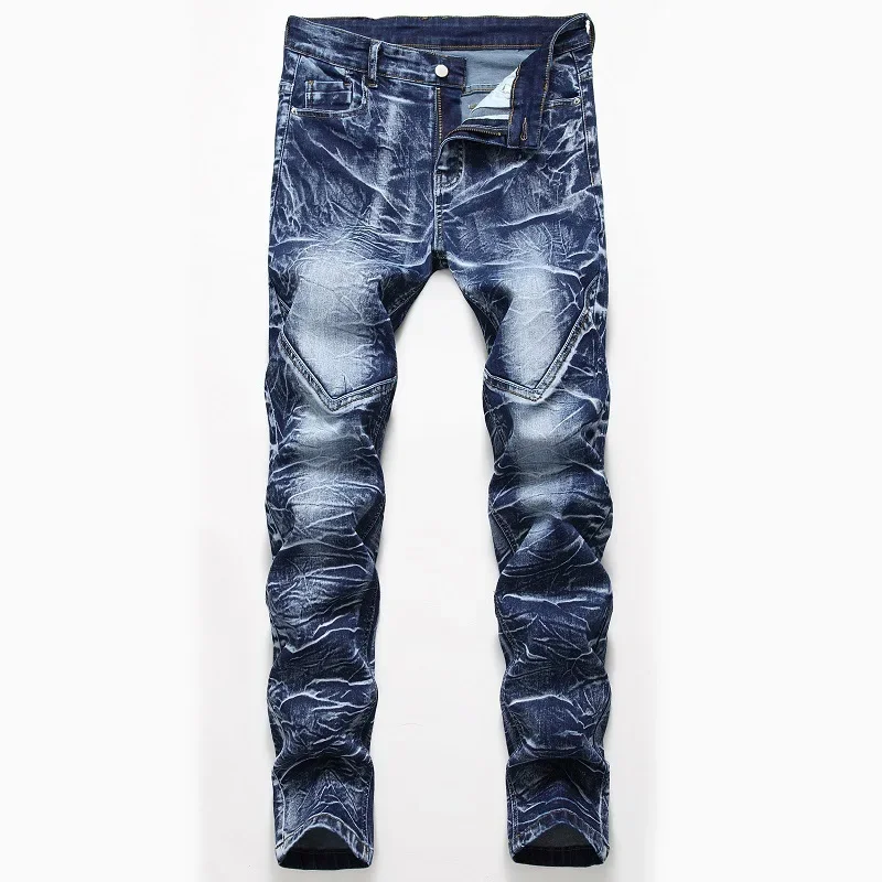 Fashion Print Men's Elasticity - Skinny Jeans Ripped reseña y precio
