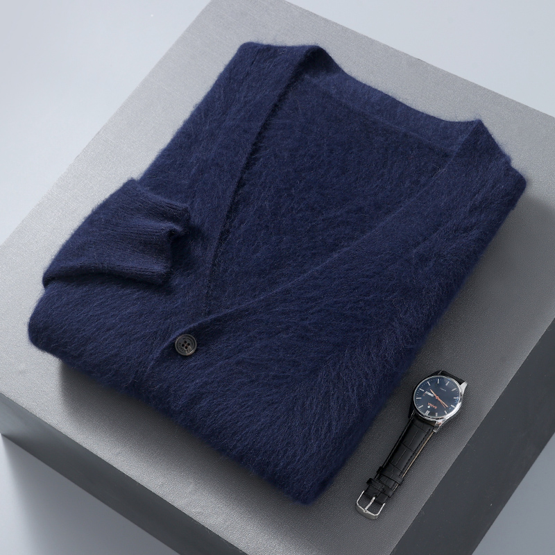 Men's Cardigan Sweater Mink Ve - Men'S Fashion V Neck Sweater reseña y precio