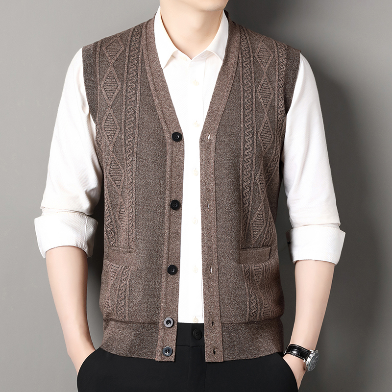 Autumn Winter Mens Vest Casual - Men'S Fashion V Neck Sweater reseña y precio