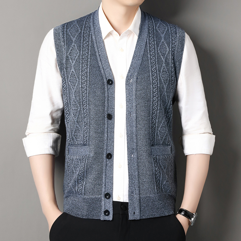 Autumn Winter Mens Vest Casual - Men'S Fashion V Neck Sweater reseña y precio