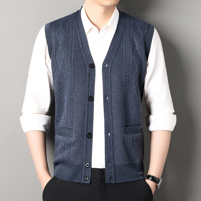 Autumn Winter Mens Vest Casual - Men'S Fashion V Neck Sweater reseña y precio