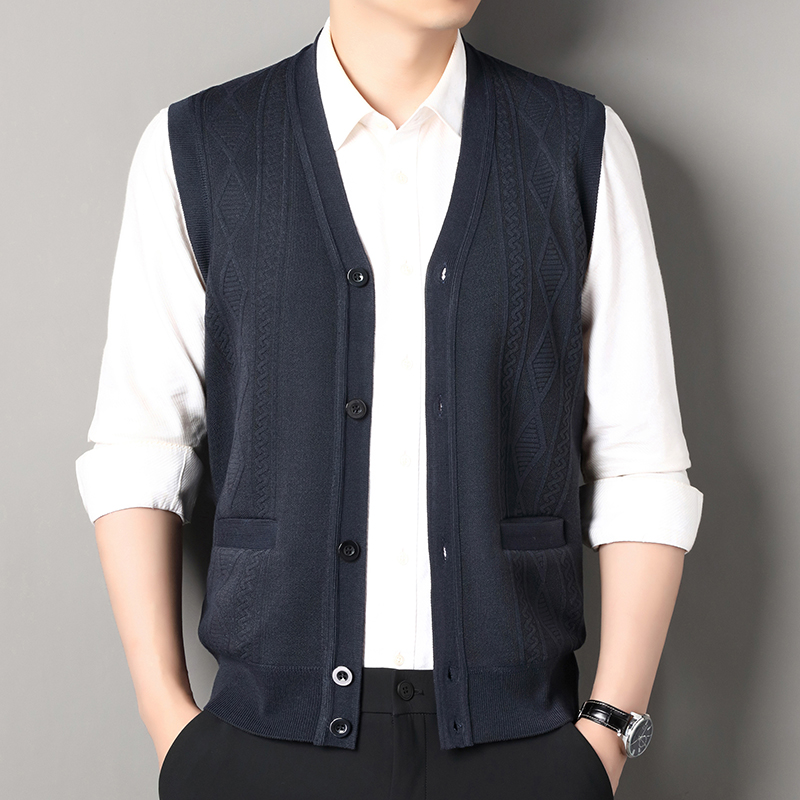 Autumn Winter Mens Vest Casual - Men'S Fashion V Neck Sweater reseña y precio