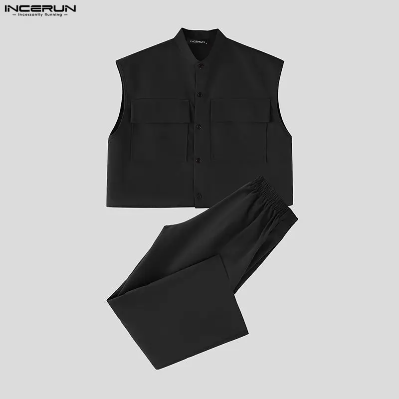 INCERUN Men Sets Solid Sleevel - Mens Fashion Casual 2026 reseña y precio
