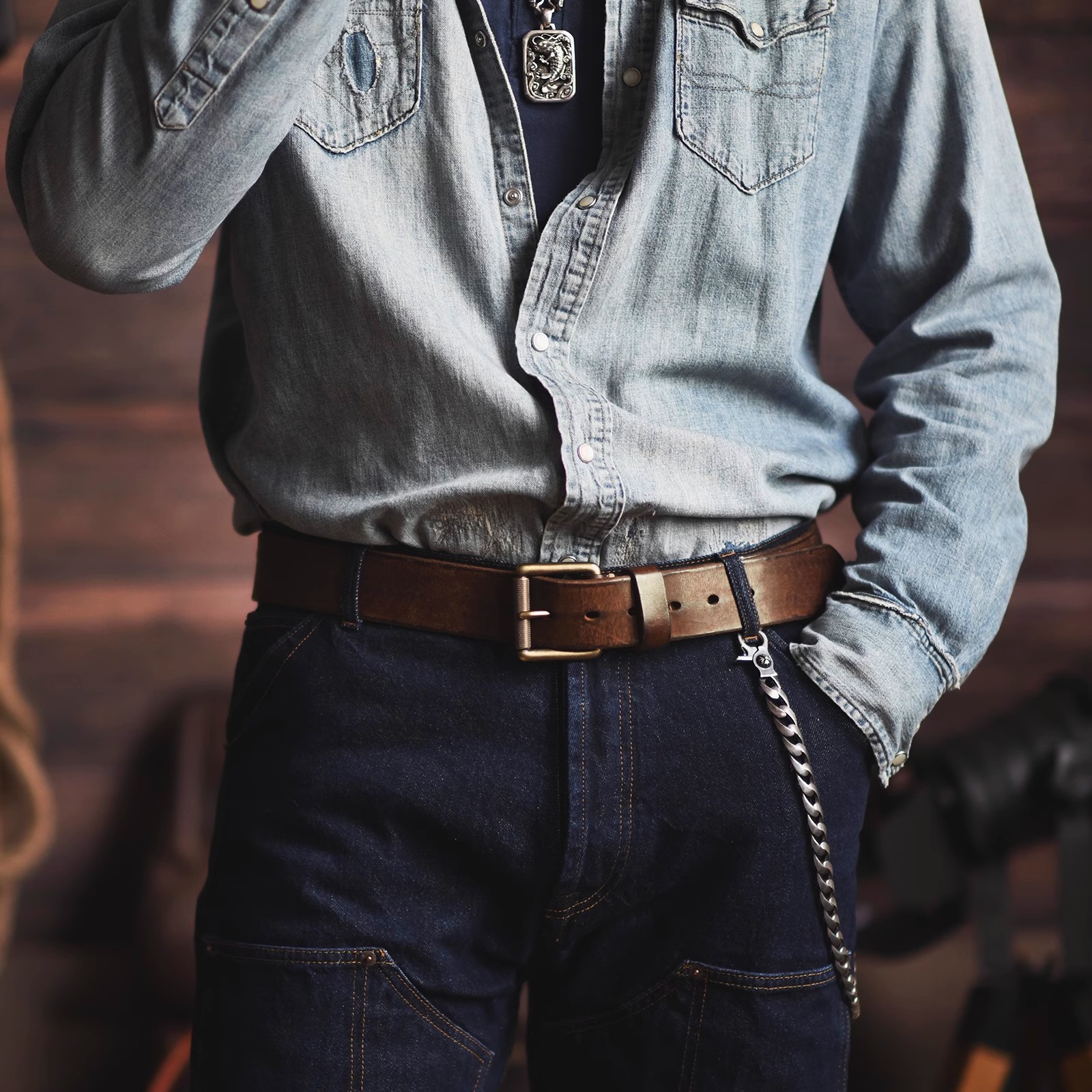 4cm Wide American Handmade Ext - Leather Belt Braided reseña y precio