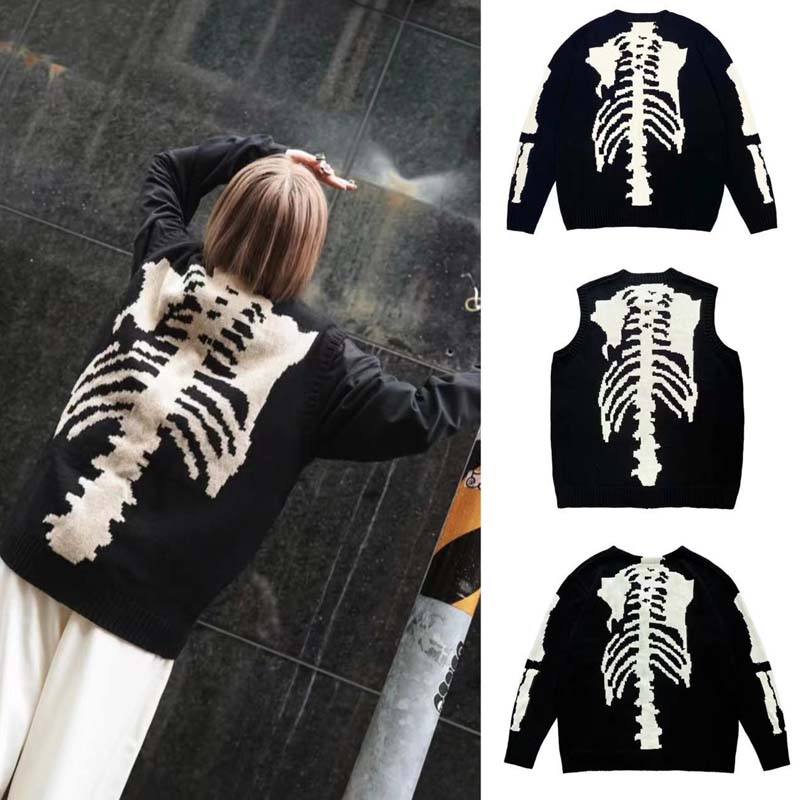 Kapital Vintage Hirata Bone Sk - Men'S Fashion V Neck Sweater reseña y precio