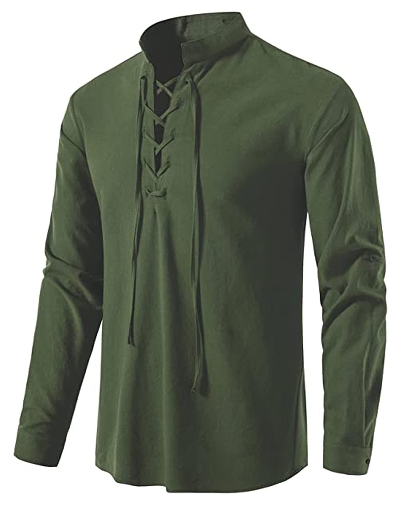Men's Medieval Lace Up Cotton  - Mens Fashion Vintage reseña y precio