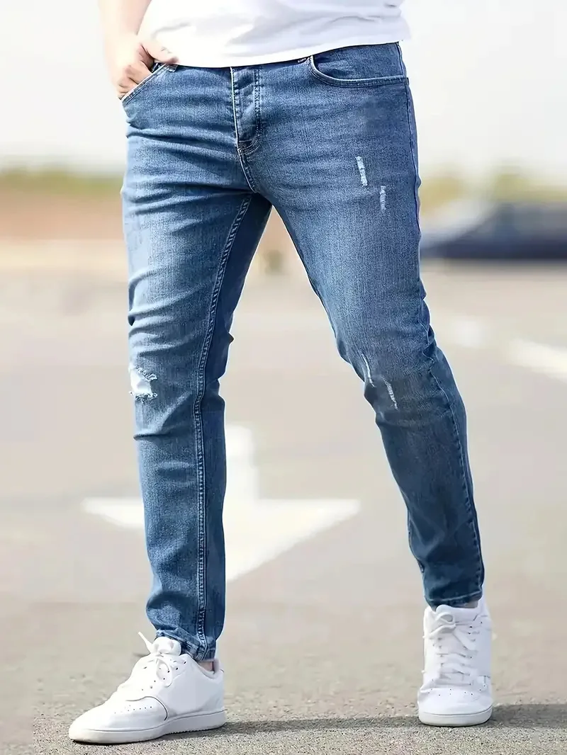 Men's Jeans Stretch Slim Fit T - Skinny Jeans Ripped reseña y precio