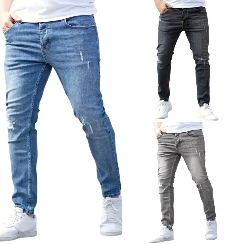 Men's Jeans Stretch Slim Fit T - Skinny Jeans Ripped reseña y precio